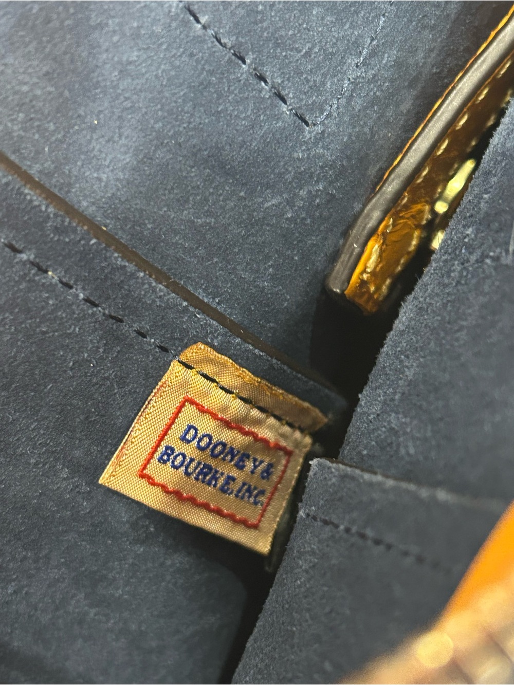 Dooney & Bourke Navy Leather Satchel Bag - Picture 7 of 9
